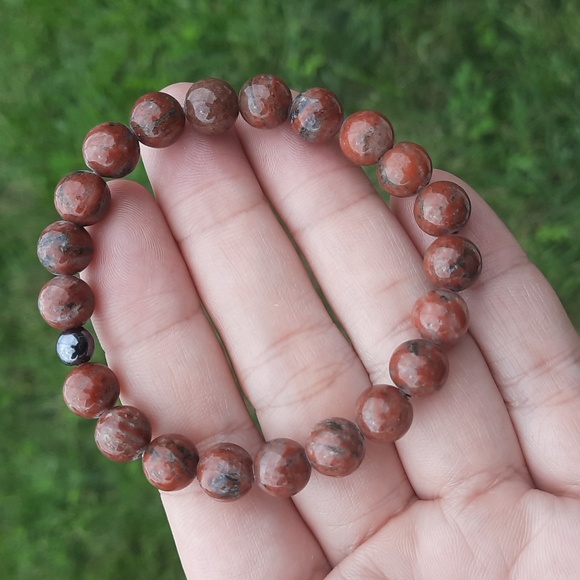 Red Creek Jasper 8mm Bracelet - Picture 1 of 5